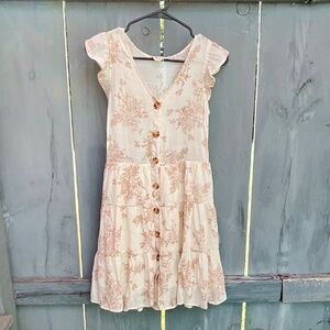 Sweet Wanderer Small Dress Floral Women’s White & Brown